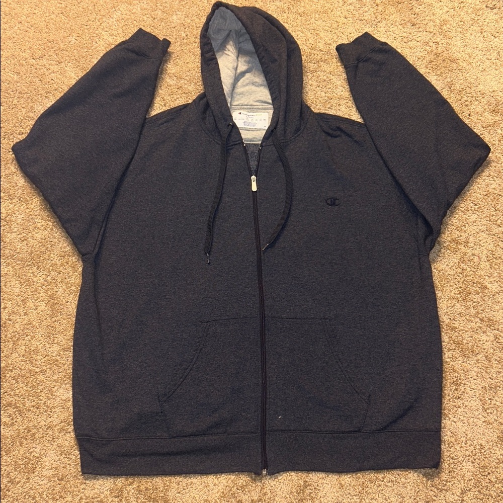 Champion Sark Blue Zip-Up Sweater Hoodie